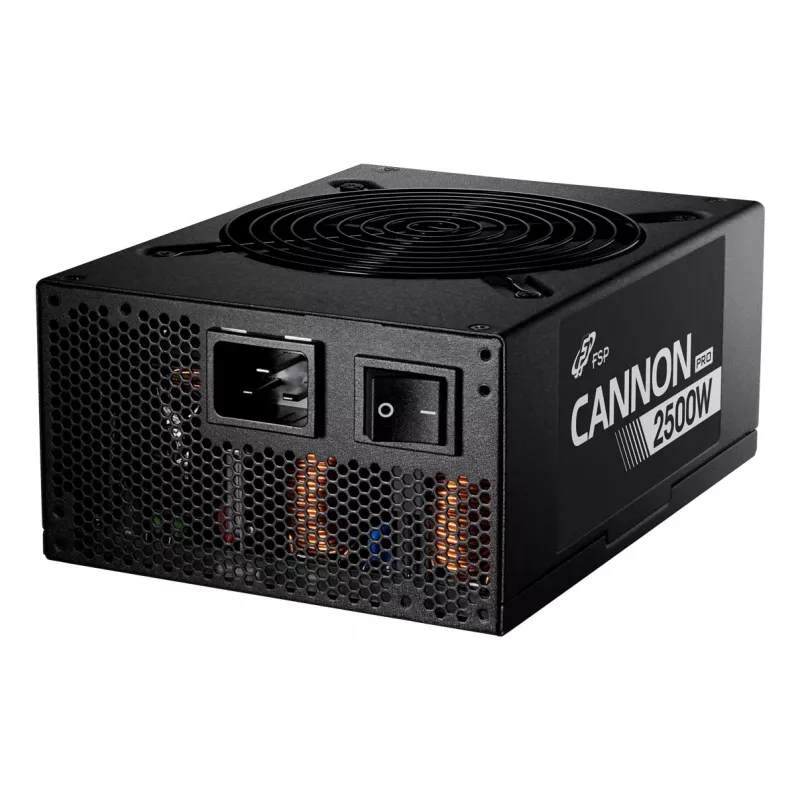 Fonte de alimentação FSP CANNON PRO 2500W ATX ATX3.1 preto, 2500 W, 200 - 240 V, 50/60 Hz, 15 - 12 A, Active, 125 W