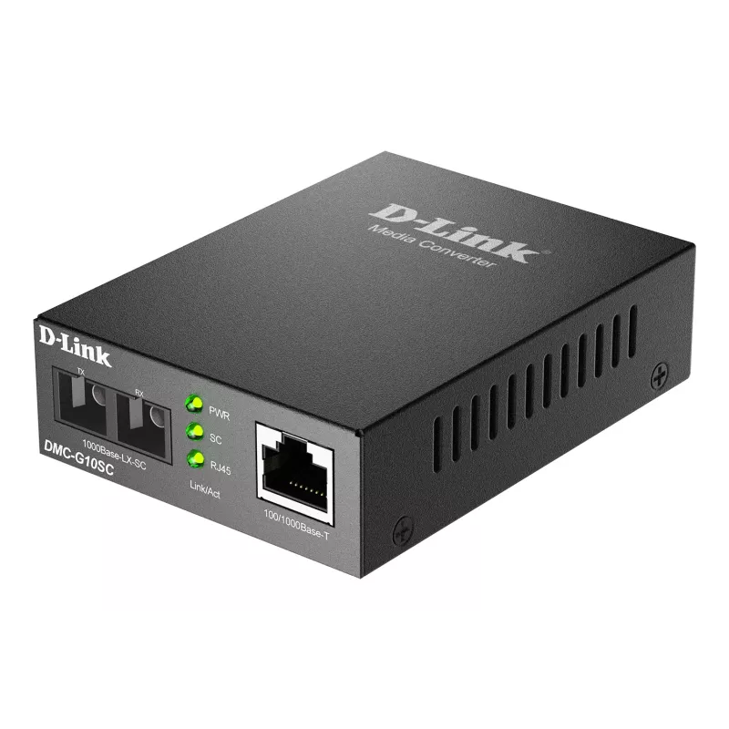 Conversor de media D-Link DMC-G10SC/E 100/1000BaseT para 1000BaseLX SC fibra ótica