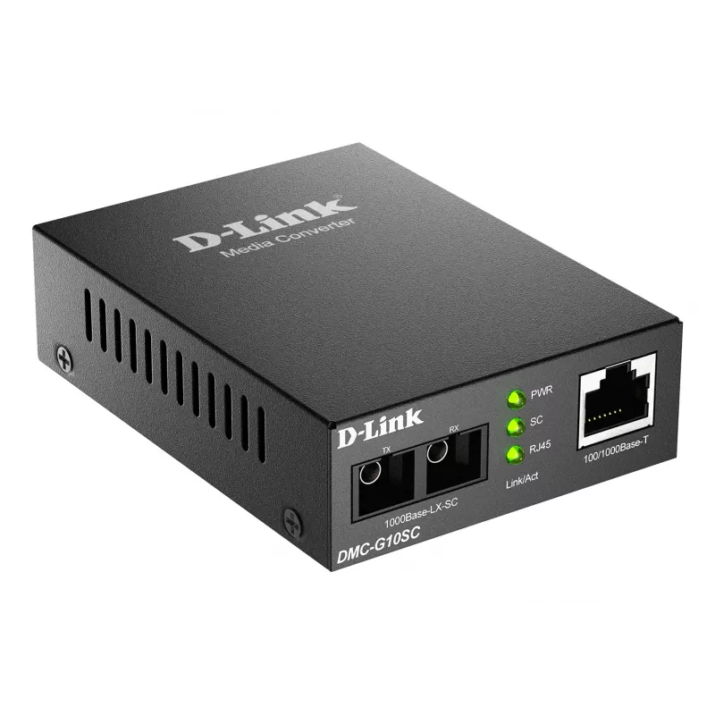 Conversor de media D-Link DMC-G10SC/E 100/1000BaseT para 1000BaseLX SC fibra ótica