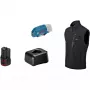 Colete aquecido Bosch GHV 12+18V XA Professional tamanho 3XL preto com carregador e bateria