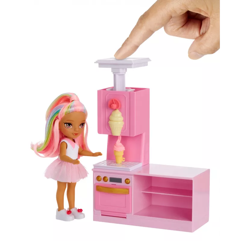 Rainbow High Little Dessert Shop with Kandy 522058-EUC conjunto de brincar com figura de brinquedo, a partir dos 6 anos