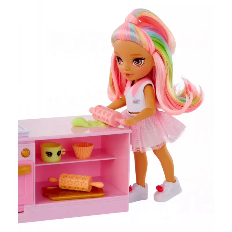 Rainbow High Little Dessert Shop with Kandy 522058-EUC conjunto de brincar com figura de brinquedo, a partir dos 6 anos