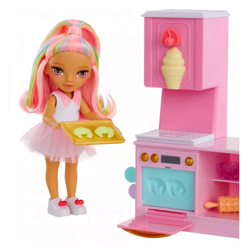 Rainbow High Little Dessert Shop with Kandy 522058-EUC conjunto de brincar com figura de brinquedo, a partir dos 6 anos