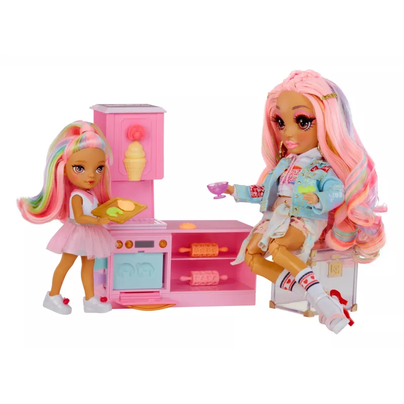 Rainbow High Little Dessert Shop with Kandy 522058-EUC conjunto de brincar com figura de brinquedo, a partir dos 6 anos