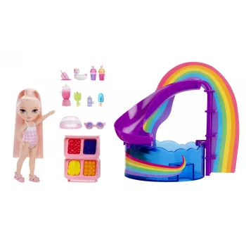 Rainbow High Little Pool Day with Blush Playset, boneca de moda, feminino, 4 ano(s), 140 mm, multicolor