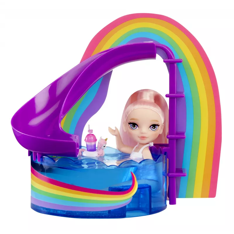 Rainbow High Little Pool Day with Blush 522249-EUC conjunto de brincar com figura de brinquedo, a partir dos 6 anos