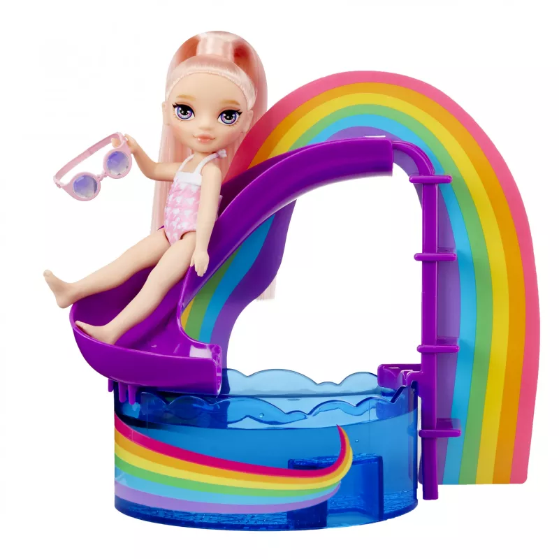 Rainbow High Little Pool Day with Blush 522249-EUC conjunto de brincar com figura de brinquedo, a partir dos 6 anos
