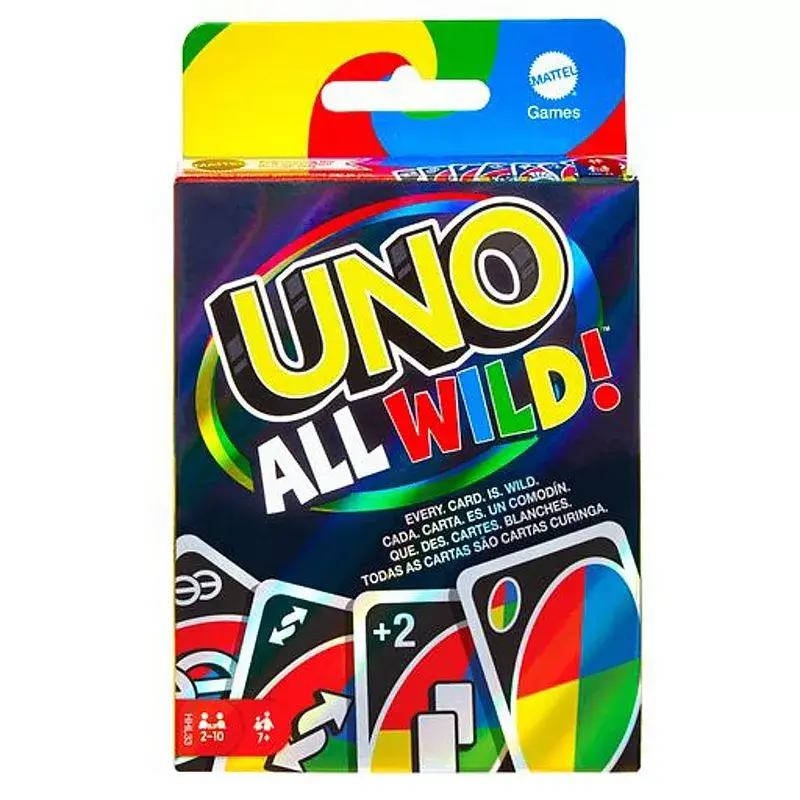 Jogo de cartas MATTEL Games UNO All Wild — jogo de cartas para a família, idade recomendada 7+