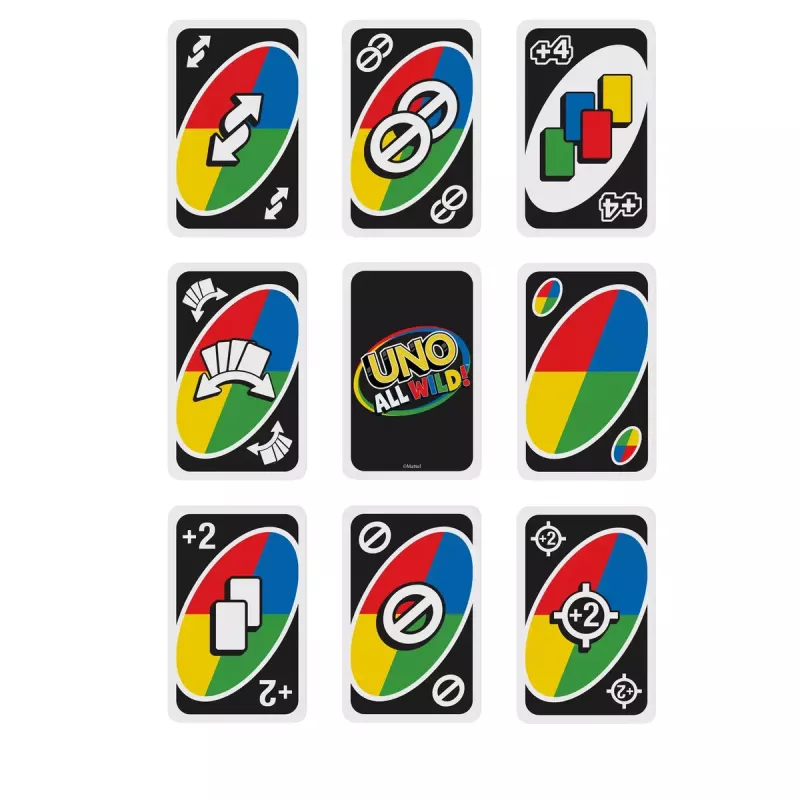 Jogo de cartas MATTEL Games UNO All Wild — jogo de cartas para a família, idade recomendada 7+