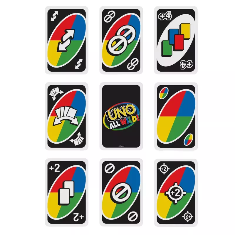 Jogo de cartas MATTEL Games UNO All Wild — jogo de cartas para a família, idade recomendada 7+