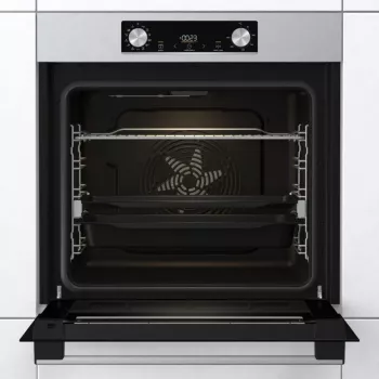 Forno elétrico de encastrar Gorenje BIGSPACE 77 L 3500 W — branco, controlos táteis e rotativos, lâmpada halogénea