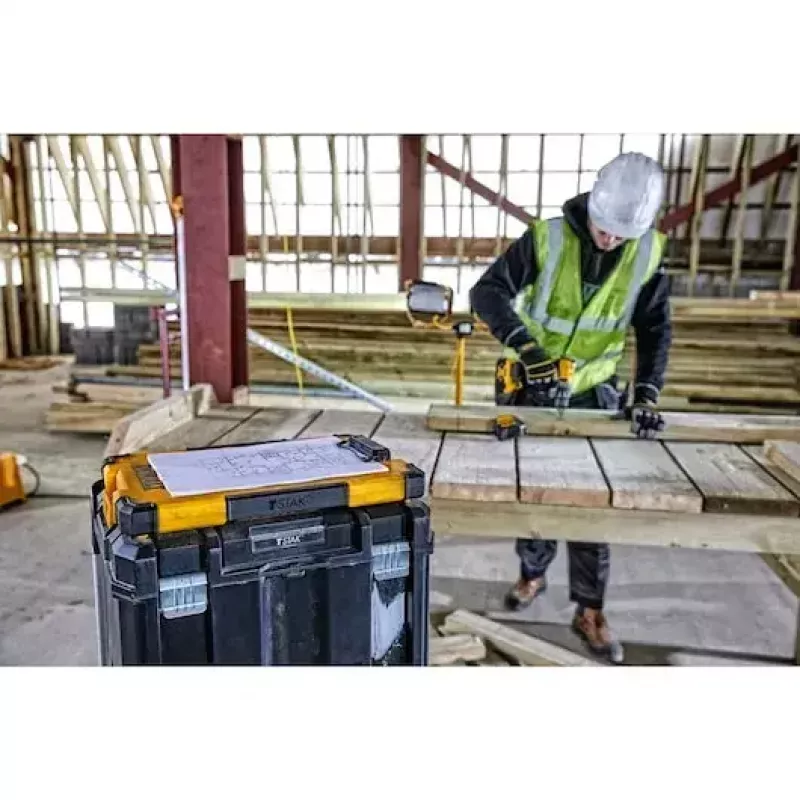 DeWALT TSTAK DWST82732-1 prancheta com luz LED de 180°, amarelo/preto