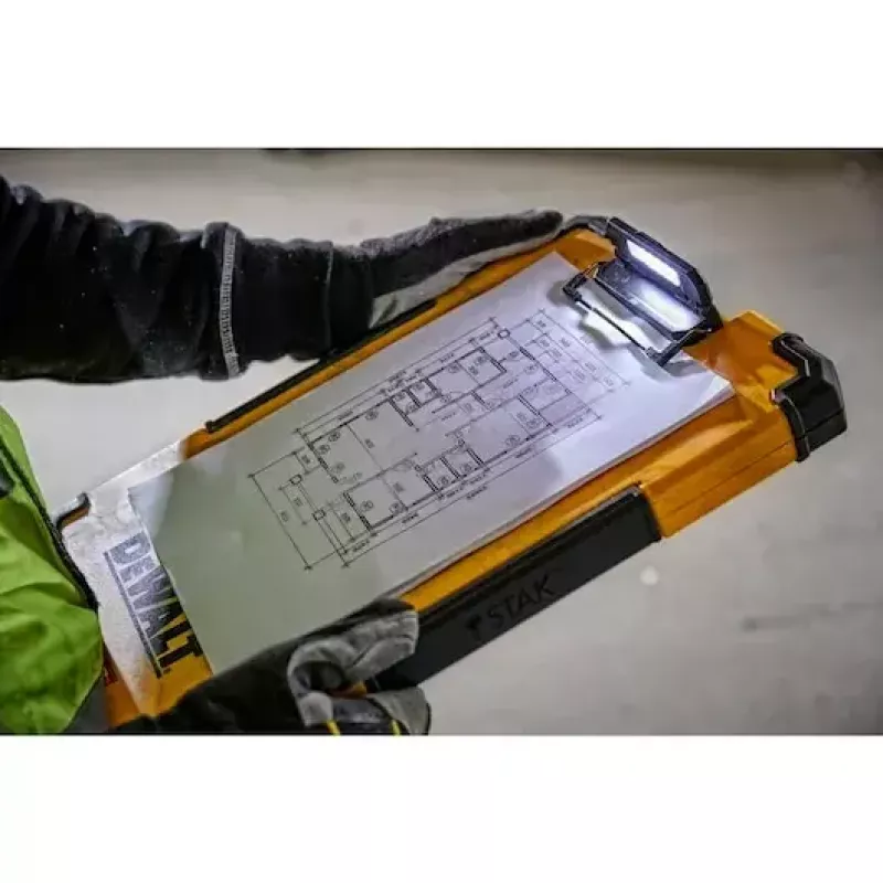 DeWALT TSTAK DWST82732-1 prancheta com luz LED de 180°, amarelo/preto