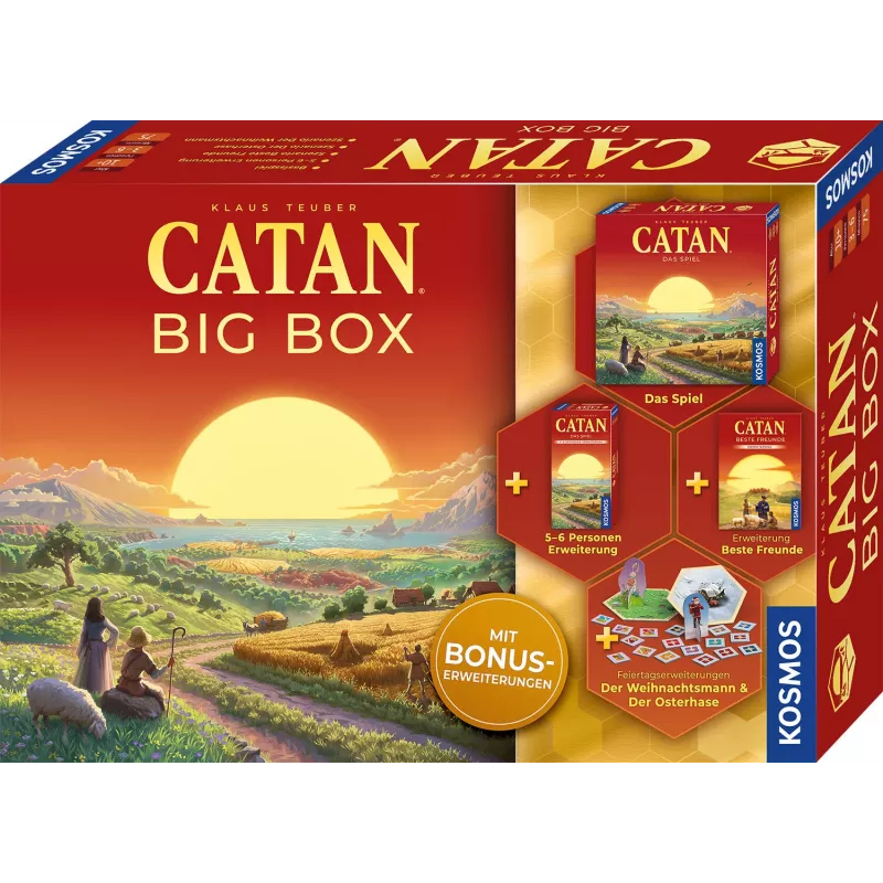 Kosmos 685225 CATAN - Big Box 2025 jogo de tabuleiro, 3-6 jogadores, 75 min, a partir dos 10 anos