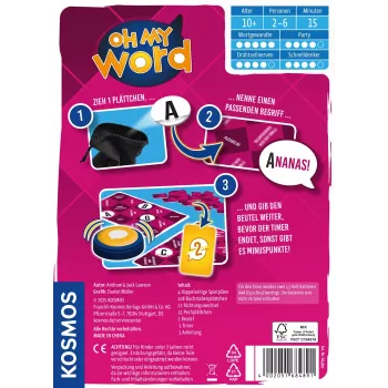 Kosmos Oh my word 684891 jogo de festa, 2-6 jogadores, 15 min, a partir dos 10 anos