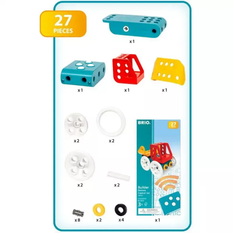 Ravensburger BRIO Builder carro com controlo remoto — conjunto de brinquedo de construção, veículo telecomandado