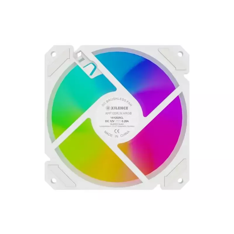 Ventoinha para caixa XILENCE XF066 120 mm PWM ARGB branca — XPF120R.W.ARGB