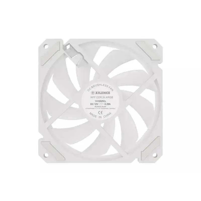 Ventoinha para caixa XILENCE XF066 120 mm PWM ARGB branca — XPF120R.W.ARGB