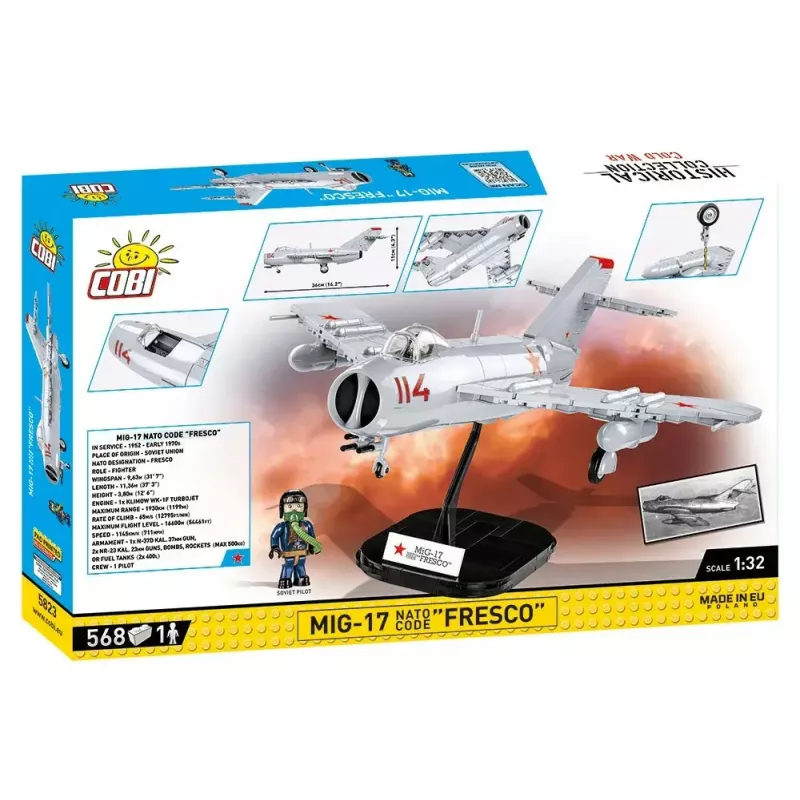 Cobi brinquedo de construção MiG-17 código NATO Fresco modelo 5823 – conjunto de blocos da Cobi
