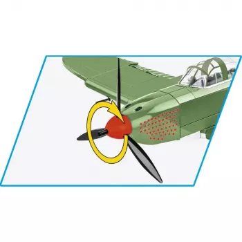 Cobi brinquedo de construção Bell P-39Q Airacobra verde-azeitona conjunto modelo da Cobi