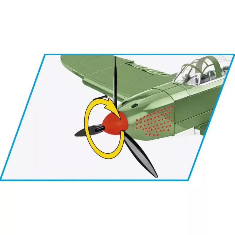 Cobi brinquedo de construção Bell P-39Q Airacobra verde-azeitona conjunto modelo da Cobi