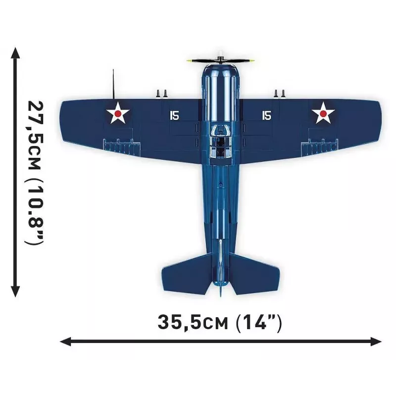 Blocos de construção COBI F4F Wildcat Northrop Grumman 375 peças