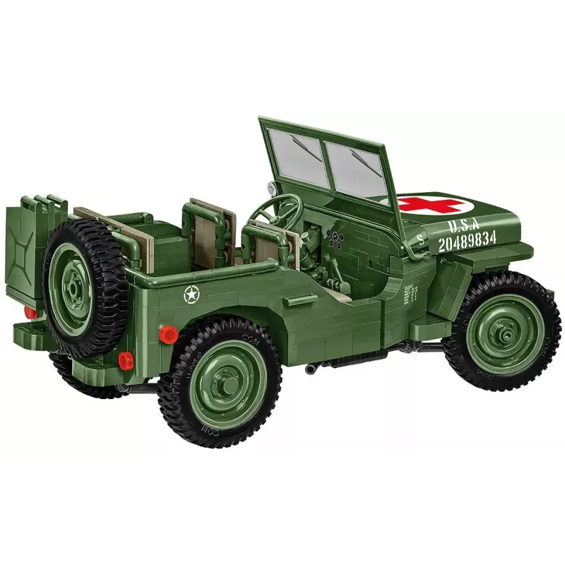 Cobi COBI-2806 Willys MB Medical conjunto de construção, 1131 peças, série Historical Collection, plástico, 10+