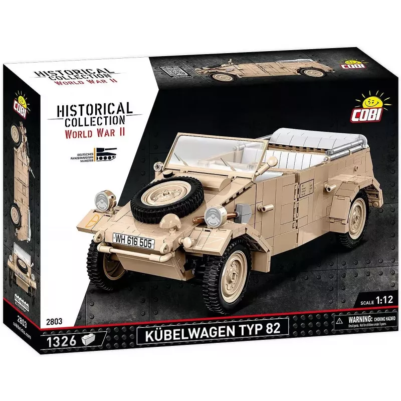 Cobi COBI-2803 Kübelwagen Typ 82 conjunto de construção, 1326 peças, série Historical Collection, plástico, 10+