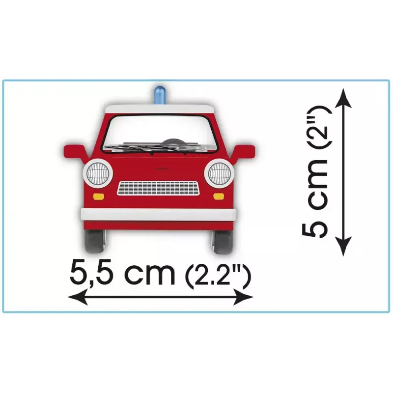 Baukasten Cobi Trabant 601 Universal Feuerwehr Set modelo 24555, conjunto de blocos de construção