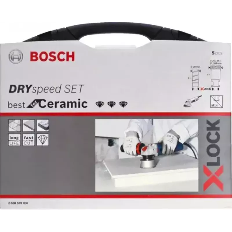 Bosch 2608599037 Conjunto de cortadora de diamante a seco 5 peças 1 unid. Fresa