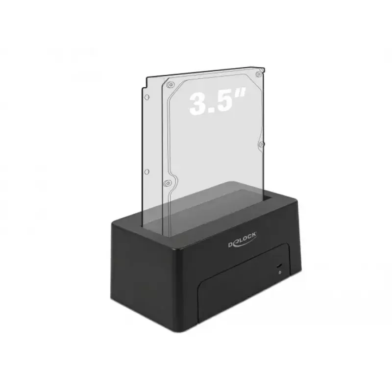 Delock - Docking station para HDD Baías: 1 - SATA 6Gb/s - USB 3,1 (Gen 2) - Preto (63958)