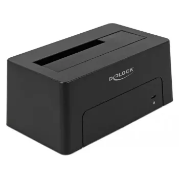 Delock - Docking station para HDD Baías: 1 - SATA 6Gb/s - USB 3,1 (Gen 2) - Preto (63958)