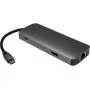 Hub multiportas USB-C INTER-TECH H-428 — USB 3.2 Gen 1 Type-C Host, HDMI, USB-A, SD/MicroSD, Gigabit Ethernet, 5000 Mbit/s