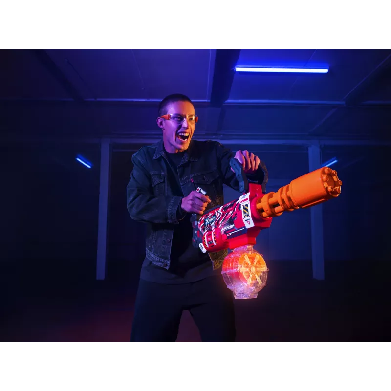 Gel Blaster Zuru XSHOT Hyper Gel Gatling Blaster – blaster de brincar motorizado com cano rotativo