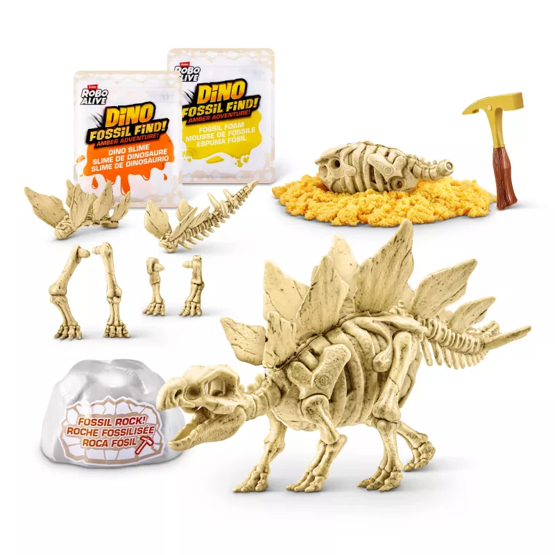 Robo Alive Fossil Find Amber Adventure, 5 ano(s), cor de baunilha, plástico