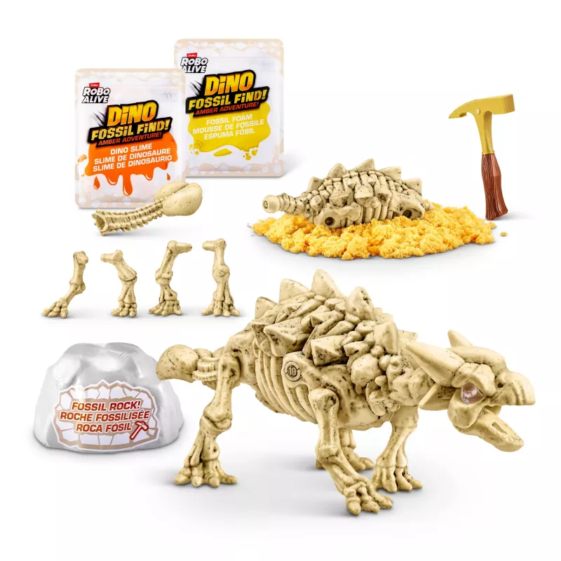 Robo Alive Fossil Find Amber Adventure, 5 ano(s), cor de baunilha, plástico