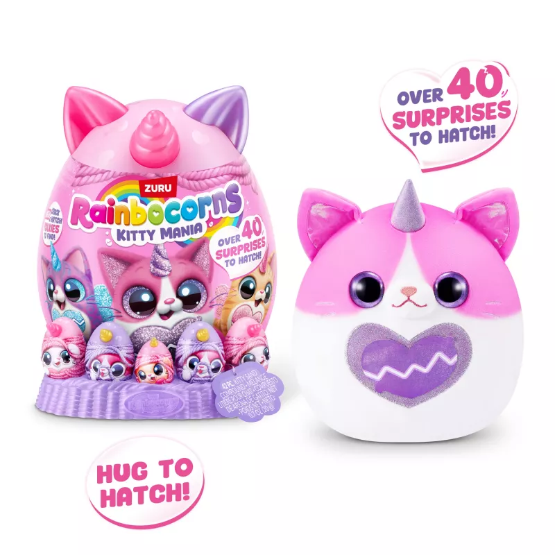 Peluche Zuru Rainbocorns Kitty Mania, multicolorido, a partir de 3 anos