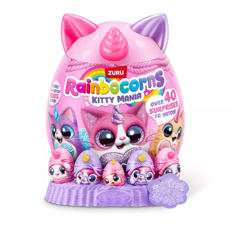 Peluche Zuru Rainbocorns Kitty Mania, multicolorido, a partir de 3 anos