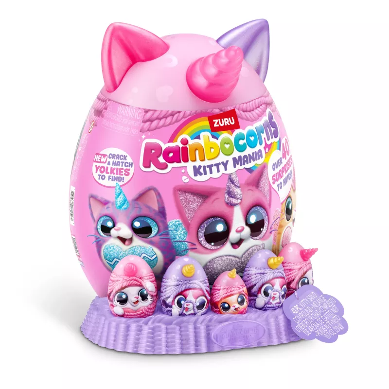 Peluche Zuru Rainbocorns Kitty Mania, multicolorido, a partir de 3 anos