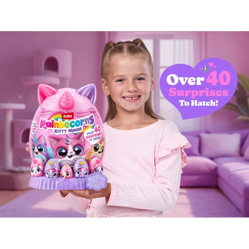 Peluche Zuru Rainbocorns Kitty Mania, multicolorido, a partir de 3 anos