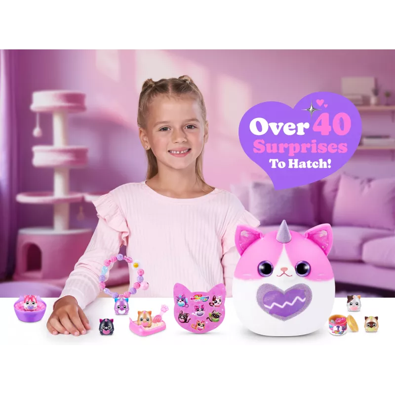 Peluche Zuru Rainbocorns Kitty Mania, multicolorido, a partir de 3 anos