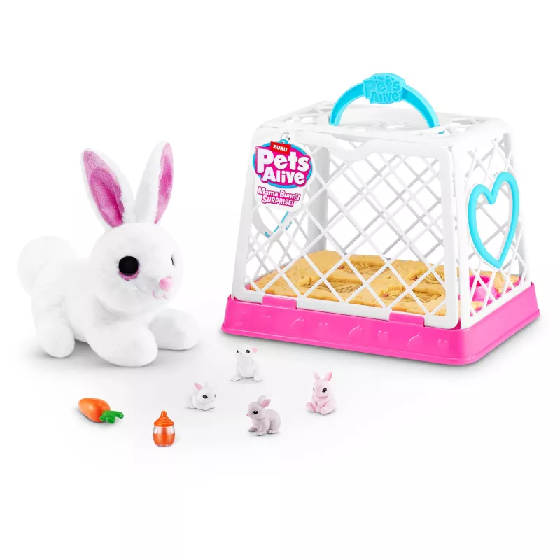 Peluche Zuru Mama Bunny & Baby Surprise, par de peluches interativo, sortido