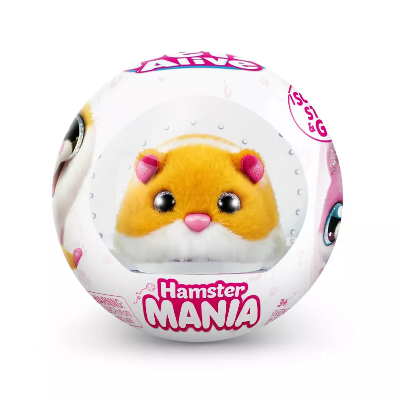 Hamster de brincar Zuru Pets Alive Hamster Mania — hamster interativo a pilhas, a partir de 3 anos, AAA