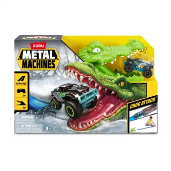 ZURU Metal Machines - conjunto de brincar ataque do crocodilo pista + carro