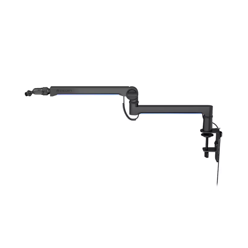 ENDORFY Broadcast Low Profile RGB Boom Arm EY0A010 braço para microfone, suporte de secretária, até 2 kg, preto