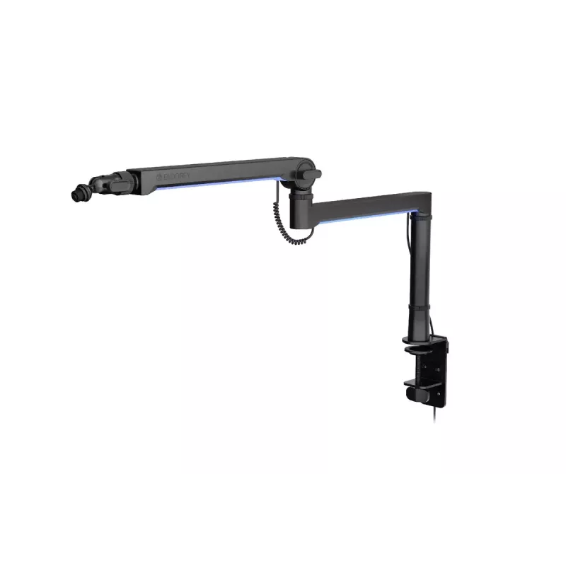 ENDORFY Broadcast Low Profile RGB Boom Arm EY0A010 braço para microfone, suporte de secretária, até 2 kg, preto