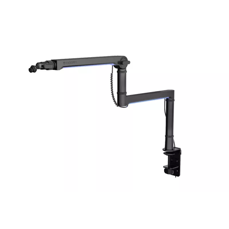 ENDORFY Broadcast Low Profile RGB Boom Arm EY0A010 braço para microfone, suporte de secretária, até 2 kg, preto