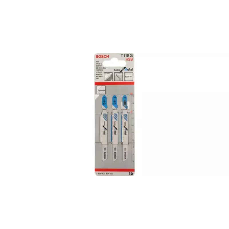 Lâminas de serra de vaivém Bosch T 118 G Basic for Metal 2608631674