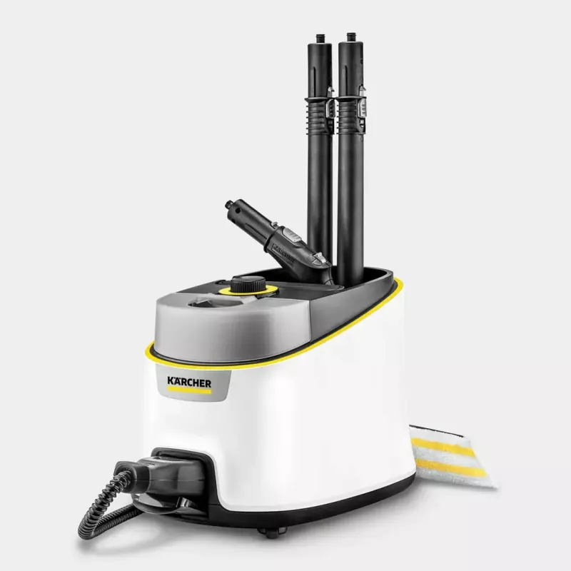 Kärcher SC 4 Deluxe Iron limpador a vapor, 2250 W, branco/preto, com kit de limpeza de pavimentos EasyFix e ferro a vapor