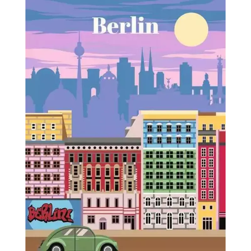 Puzzle Ravensburger CreArt Colorful Berlin, motivo para pintar, 25521